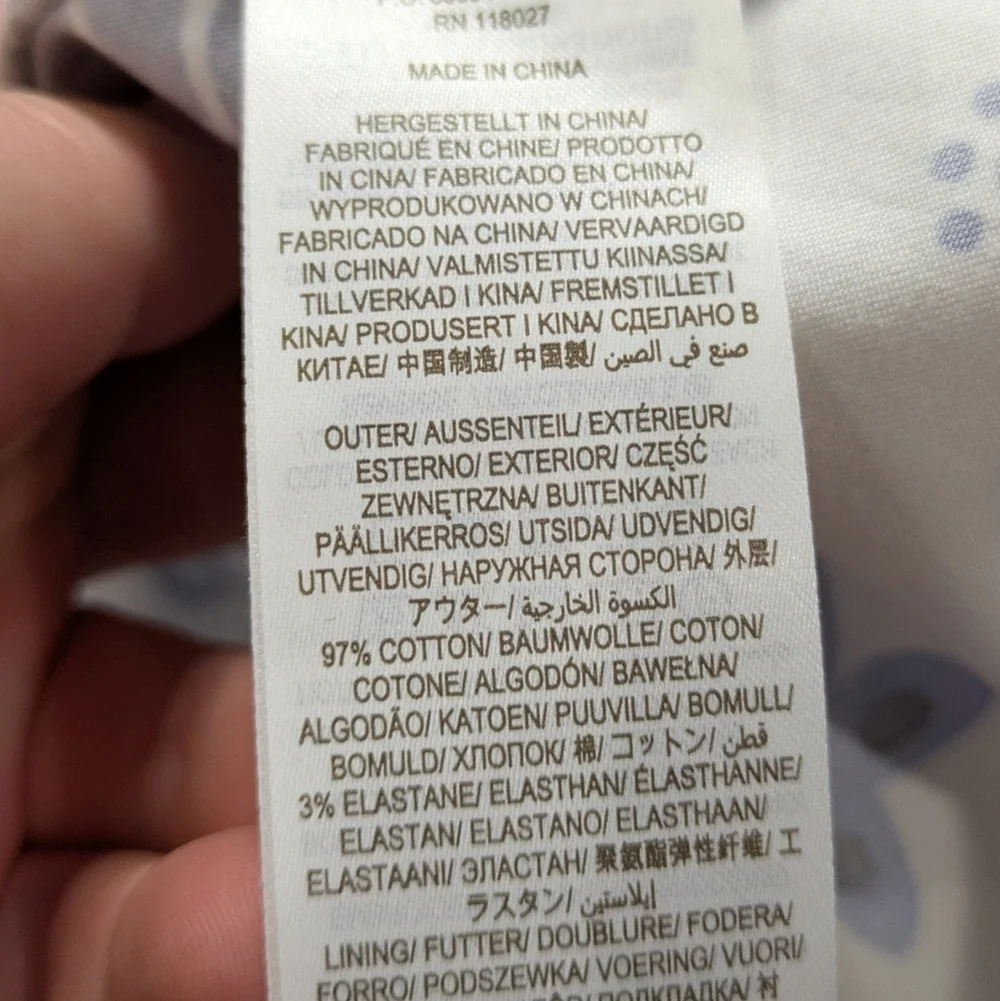 Boden Blue White Floral Bird Palm Tree Sleeveless V Neck Cotton Midi Dress 12 - Picture 9 of 10